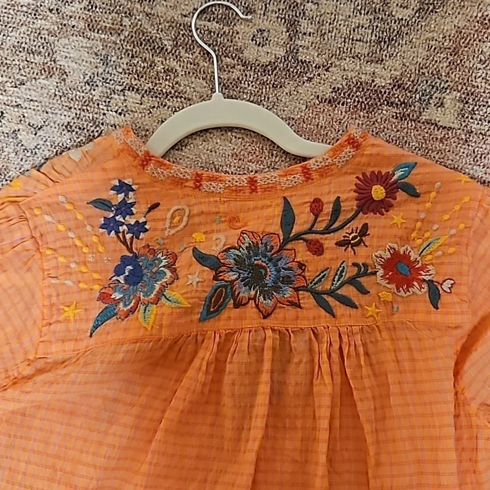 Johnny Was Olinda Puff Sleeve Effortless Blouse
